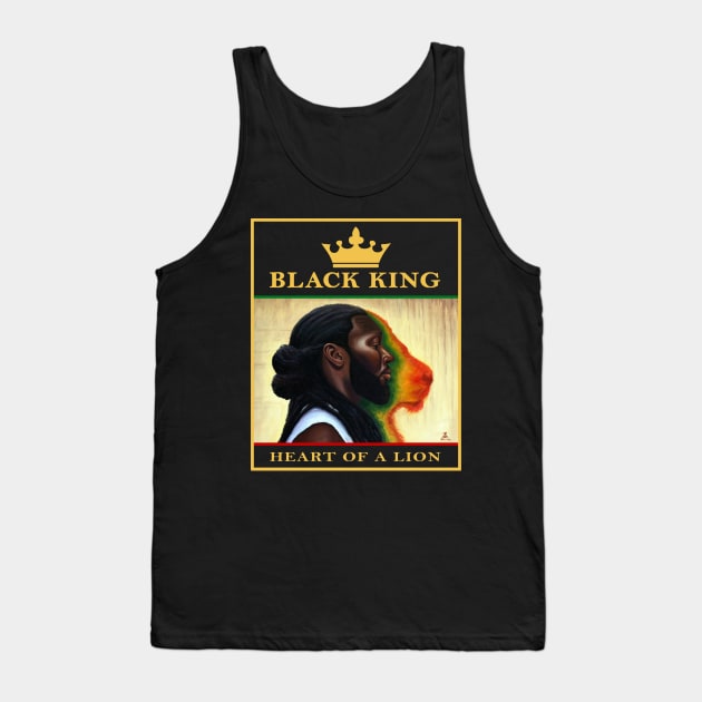 Black King (Lion) Tank Top by kavionart